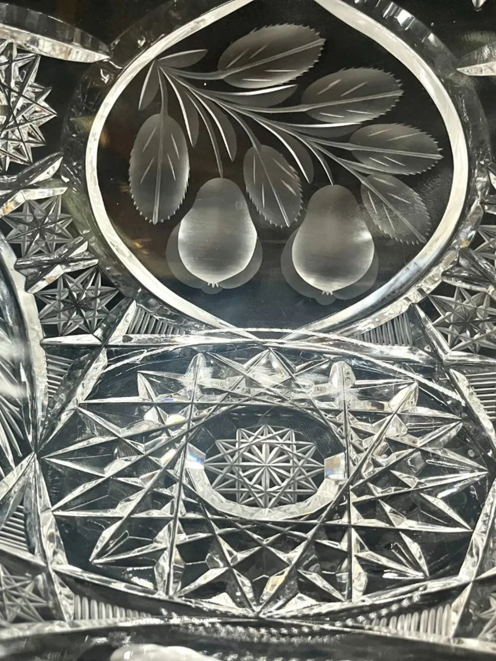 Antique American Brilliant Period Cut Crystal Fruit or Centerpiece Bowl